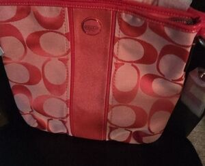 Coach Pink Signature Shoulder Bag Or Crossbody